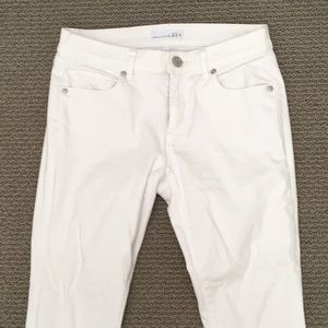 LOFT Modern Skinny Petite White Jean